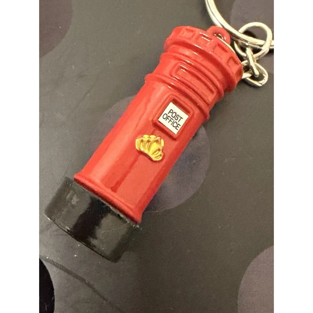 London‎ England Post Box Key Chain - British Fob Ring Souvenir Travel Gift